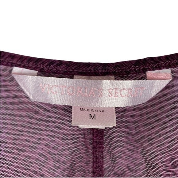 Victoria Secret’s Animal Print Maroon /Purple Black Babydoll Chemise Size M VGUC - Picture 2 of 5
